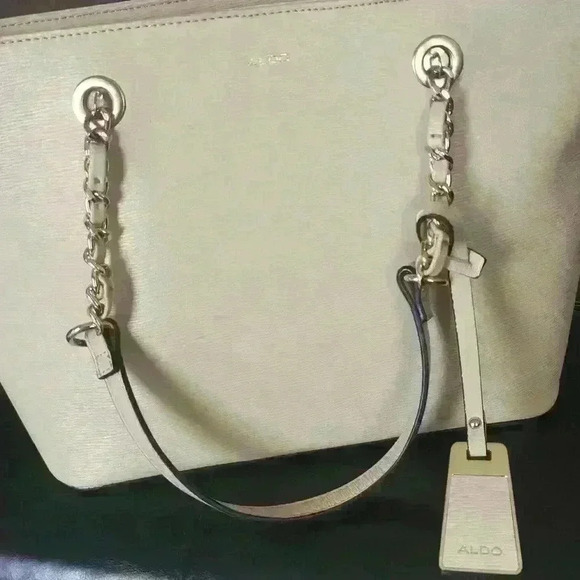 Aldo Tote Chain Bag Bone Color - Picture 5 of 13